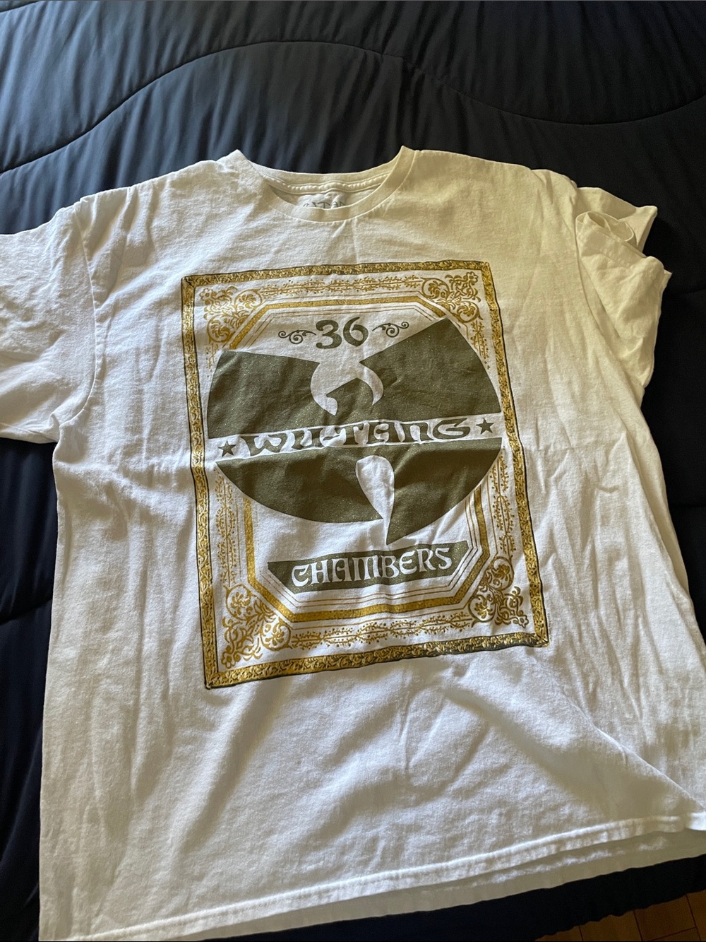 Wu-Tang Clan "Chambers" Graphic Tee in White and Olive